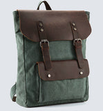 Fashion Backpack Leather Canvas Men Backpack