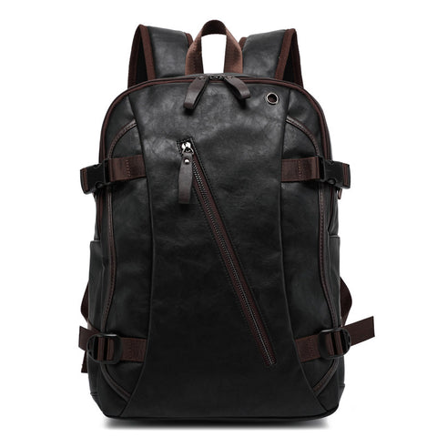Men Oil Wax Leather Backpack
